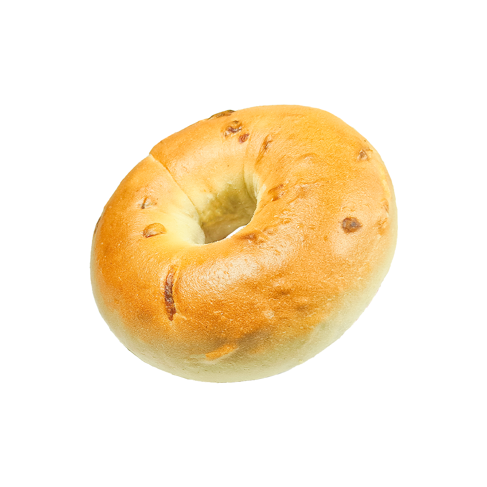 Suolainen ja suolainen maku paahdettua sipulibagel