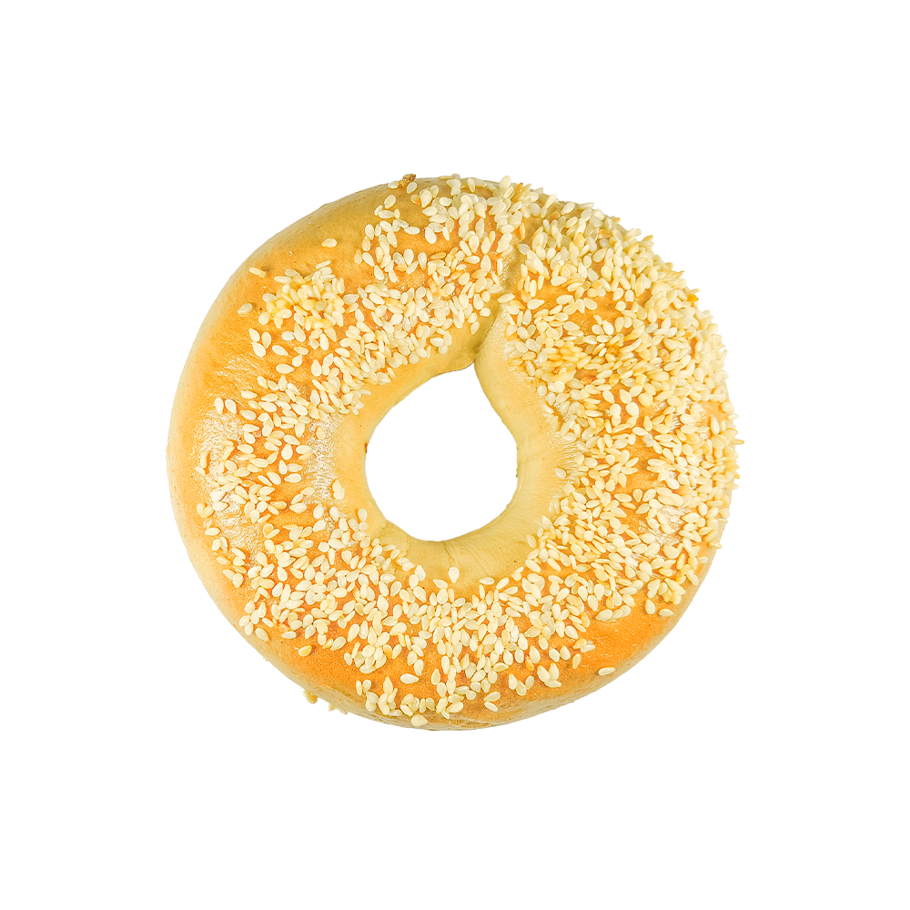 Laadukas vehnälähdesuolattu seesamibagel