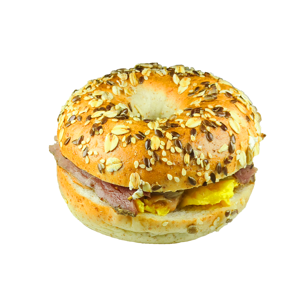 Hapankaali Hitaasti paahdettua naudanlihajuustobagel