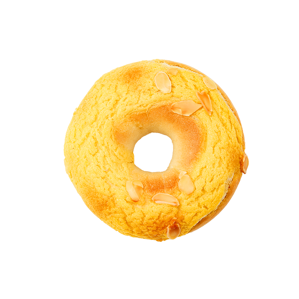 Paahdettu manteli-mango-kookosbagel Paahdettu manteli-mango-kookosbagel