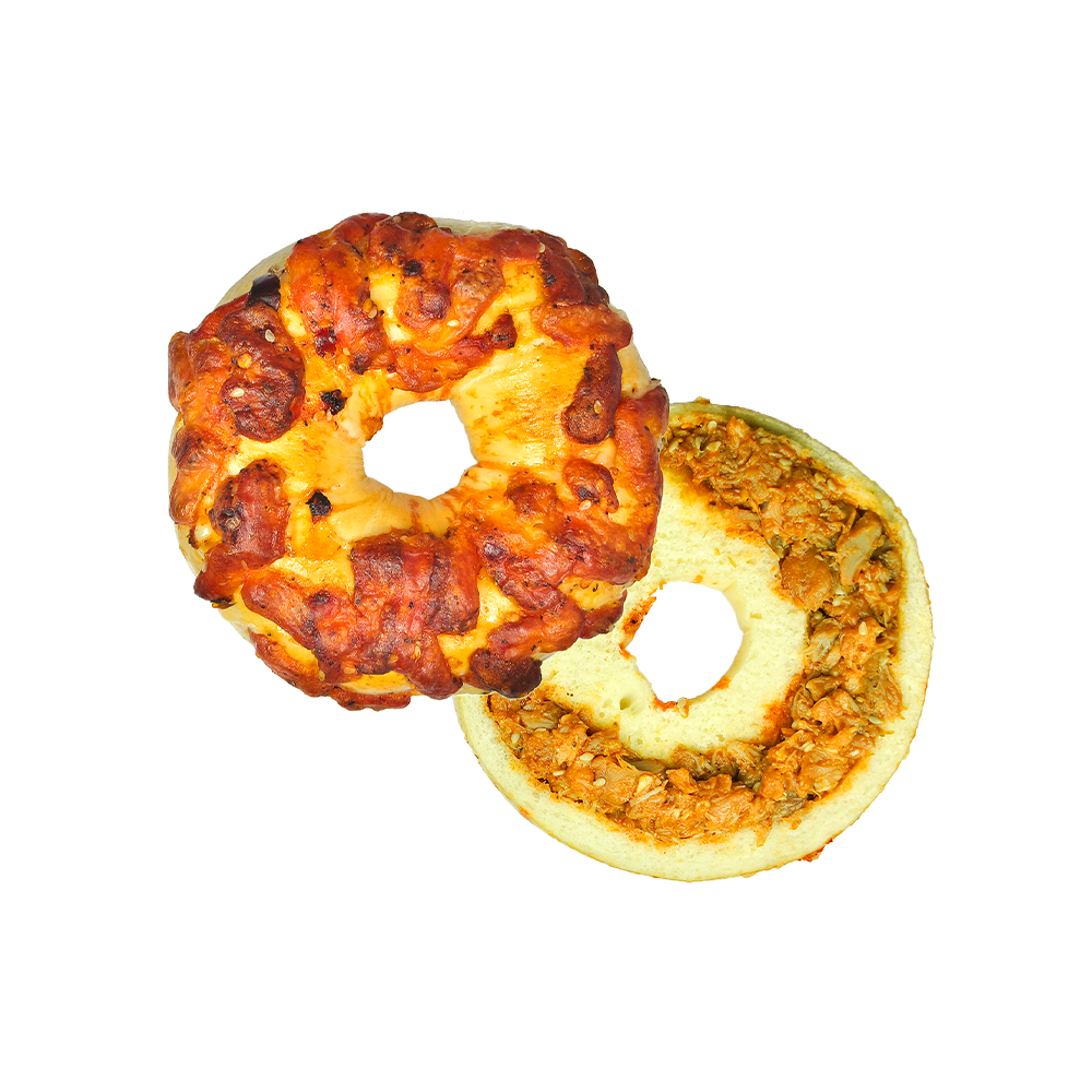 Pureskeluinen Bagel Pohja Teng Pepper Chicken Bagel