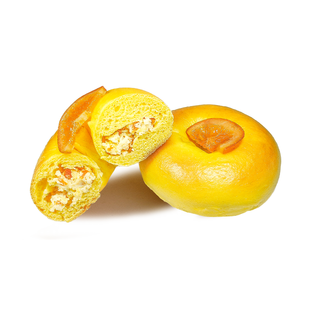 Makea ja virkistävä appelsiinikermajuustobagel Makea ja virkistävä appelsiinikermajuustobagel