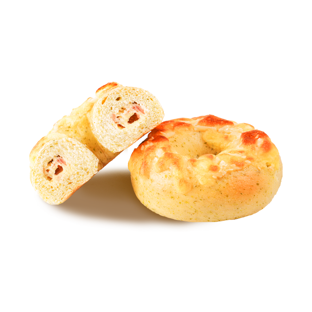Kultainen ja rapea perunapekonibagel